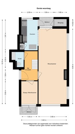 Floorplan - Albert Verweystraat 66, 2274 LL Voorburg